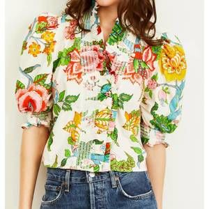 Floral Puff Sleeve Blouse
